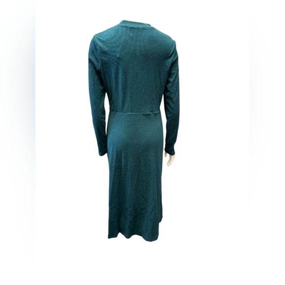 Pretty Garden NWT Green Ribbed Dress Long Sleeve Size XL - Picture 3 of 8